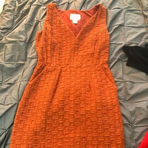 Rust colored tabitha dress from anthropology